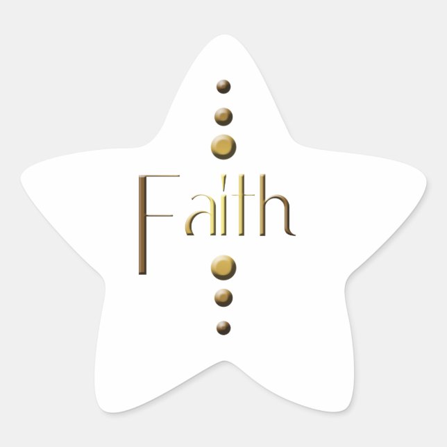 Adesito Estrela 3 Dot Dourado Block Faith (Frente)