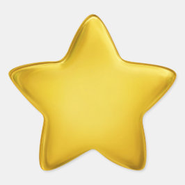 Adesito Estrela 3D Cute Amarelo Jelly Prêmio Medalha Estrela