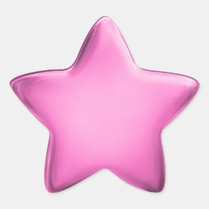 Adesito Estrela 3D Cute Medalha de Realização em Geléia Rosa Estre