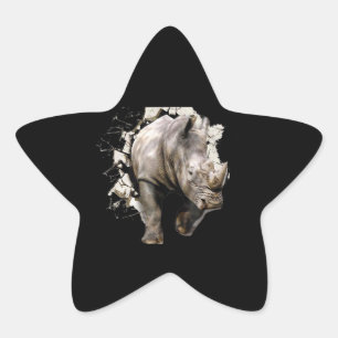 Adesito Estrela 3d Rinoceronte - Rinoceronte Animal Africano Safar