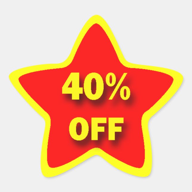 Adesito Estrela 40% OFF-Star Stickers (Frente)