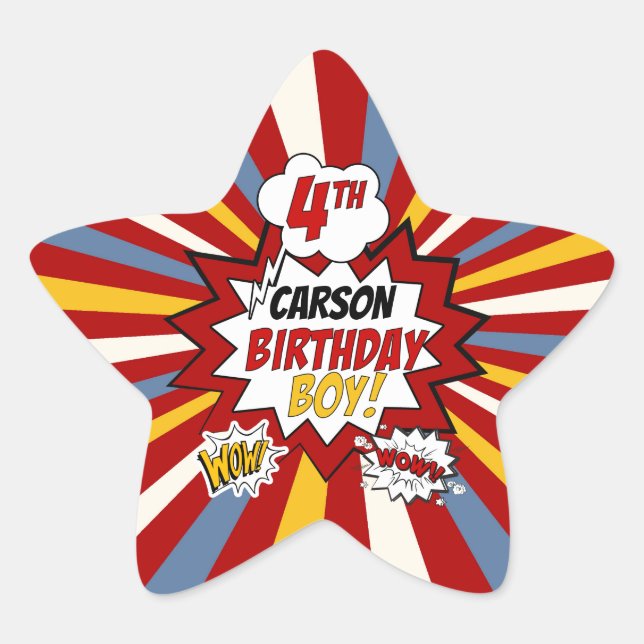 Adesito Estrela 4.º Aniversário do Super Herói (Frente)