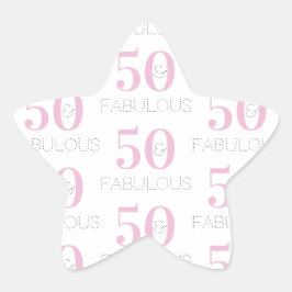 Adesito Estrela 50º Aniversário 50 e fabuloso Padrão Rosa
