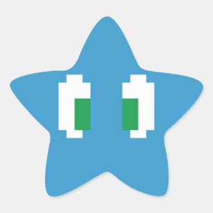 Adesito Estrela 8 olhos verdes de Manga do pixel do bocado