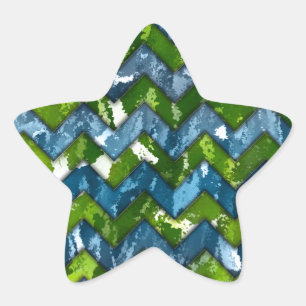 Adesito Estrela Abstrato Art Chevron Design