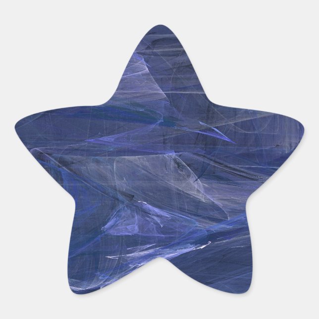 Adesito Estrela Abstrato Fractal Star Sticker (Frente)