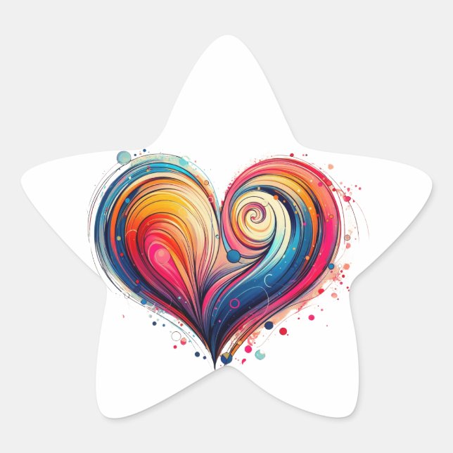 Adesito Estrela Abstrato Heart (Frente)