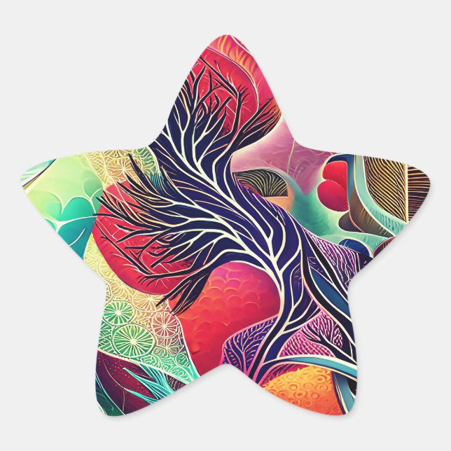 Adesito Estrela Abstrato Paisagem (Frente)