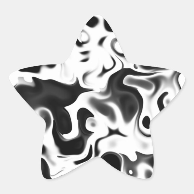 Adesito Estrela Abstrato preto e branco 411.4 (Frente)