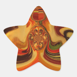 Adesito Estrela Abstrato, rodopia com o Teardrop Center Art Impres