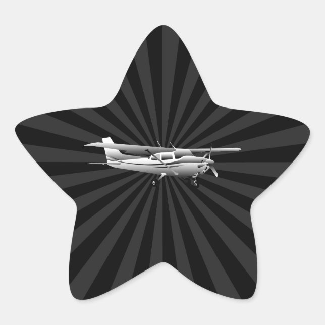 Adesito Estrela Aeronave Clássica Cessna Silhouette Sunburst (Frente)