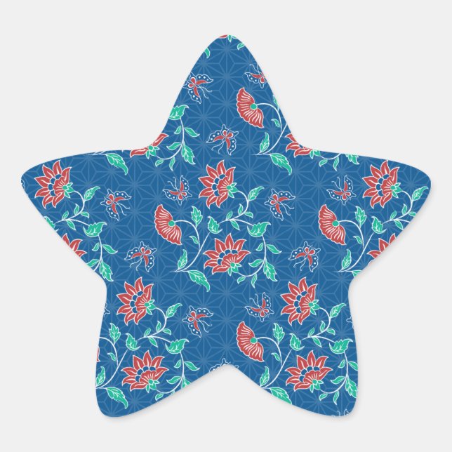 Adesito Estrela Aiyana Floral Batik Star Sticker (Frente)