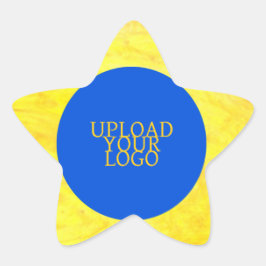 Adesito Estrela Amarelo creme brilhante do logotipo personalizado