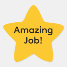 Amazing Job Star Sticker Student Reward Teacher