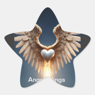 Adesito Estrela Angel Wings Small Matte Stickers