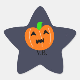 Adesito Estrela Apelido de laranja assustador olhos de halloween