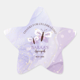Adesito Estrela Aqeeqah Star Stickers Purple Butterfly Favor