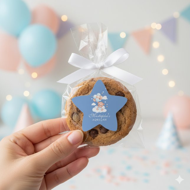 Adesito Estrela Aqiqah Baby Boy Star Sticker (Criador carregado)