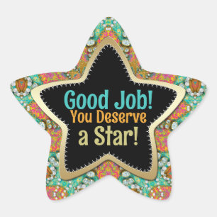 Adesito Estrela Aqua Jewels Dourado - Bom trabalho você merece uma