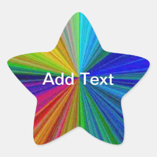 Adesito Estrela Arco-Íris com gradação circular
