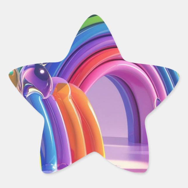 Adesito Estrela Arco-íris Distorcidos (Frente)