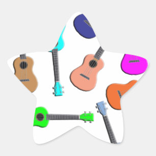 Adesito Estrela Arco-íris do Ukulele