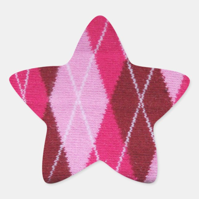 Adesito Estrela Argyle Coziness Rosa (Frente)