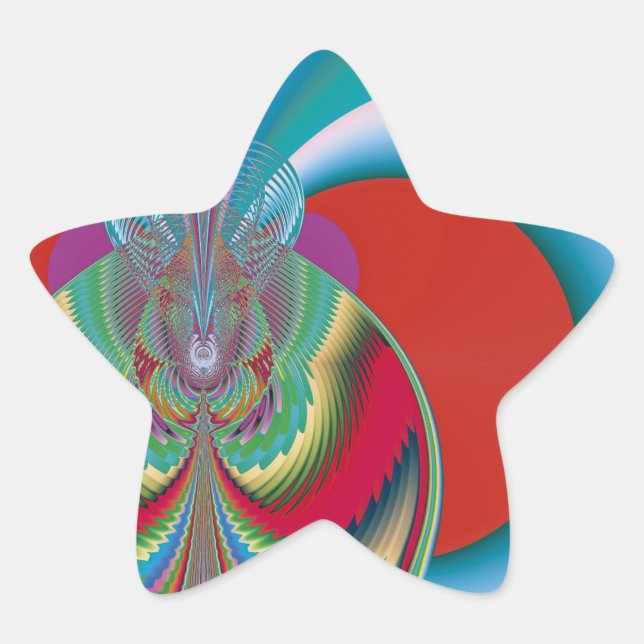 Adesito Estrela Arte Abstrata de Borboleta de Primavera Explosão d (Frente)