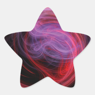 Adesito Estrela Arte Abstrata Onda Vermelha