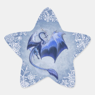 Adesito Estrela Arte azul da natureza da fantasia do dragão do