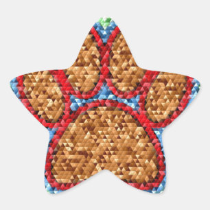 Adesito Estrela Arte de Pata de Cães com Poli Baixa