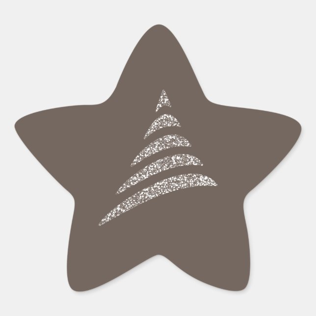 Adesito Estrela Árvore de Natal Artístico Monocromática (Frente)