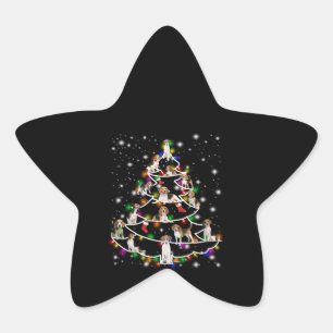 Adesito Estrela Árvore De Natal De Beagle Abrangida Pela Lâmpada
