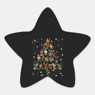 Adesito Estrela Árvore De Natal De Frango Coberta Por Lâmpada