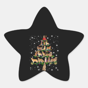 Adesito Estrela Árvore de Natal do Ouro Recuperado Coberta por Fl