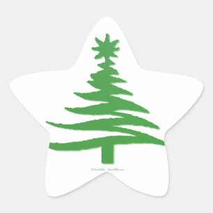 Adesito Estrela Árvore de Natal Estêncil Verde
