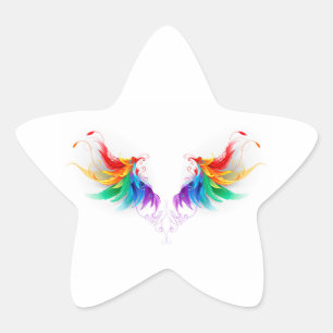 Adesito Estrela Asas Fluffy Rainbow