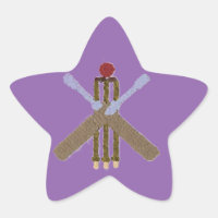 Autocolante/etiqueta do Cricket Star