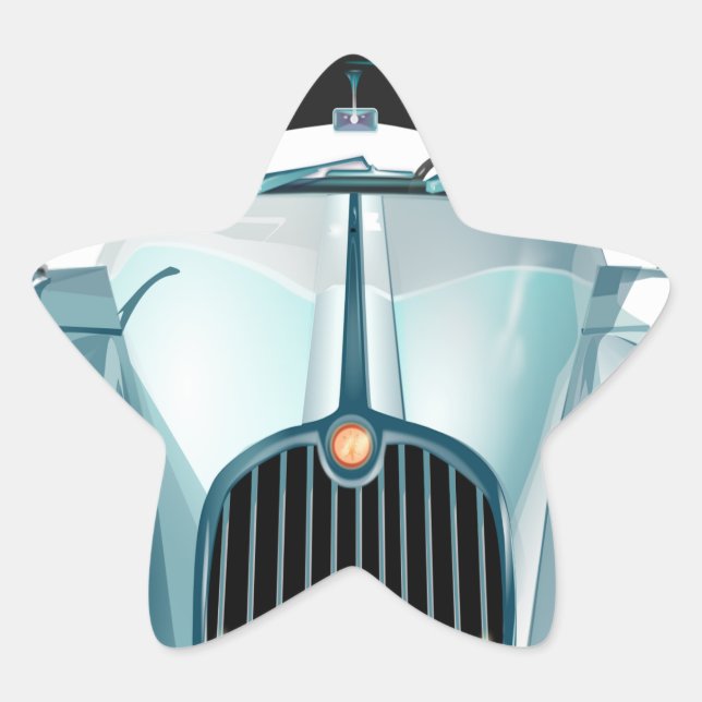 Adesito Estrela automóvel velho vintage (Frente)