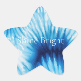 Adesito Estrela Azul Aqua Azul Tie Branco