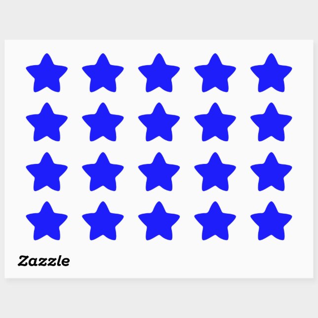 Adesito Estrela Azul (cor sólida) (Folha)