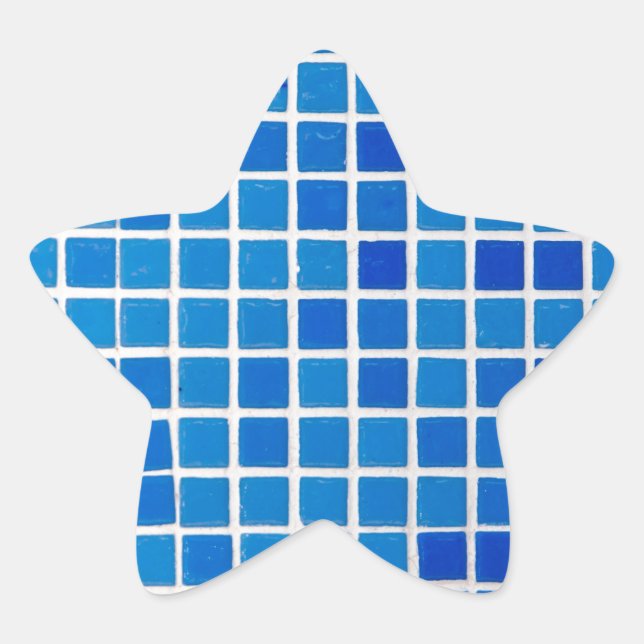 Adesito Estrela Azulejo Mosaico Azul (Frente)