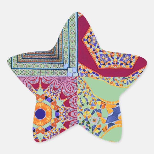 Adesito Estrela Azulejos Azulejos geométricos com torção CG (Frente)