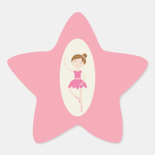Adesito Estrela Ballerina rosa 1 Star Stickers (Frente)