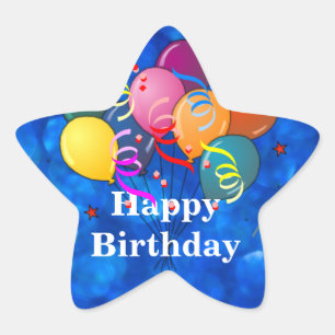 Adesito Estrela Balões de Celebração "Feliz Aniversário,"