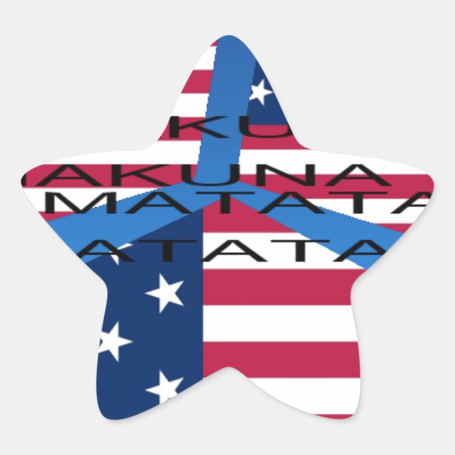 Adesito Estrela Bandeira Americana com Hakuna Matata: Design Patri (Frente)