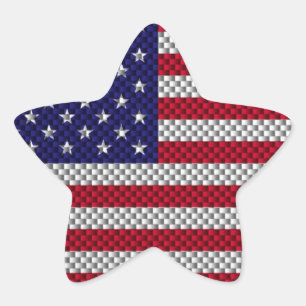 Adesito Estrela Bandeira americana no impressão do estilo da fibr