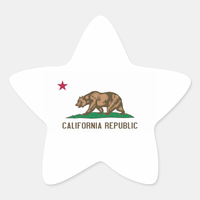 Adesito Estrela Bandeira da Califórnia (Frente)