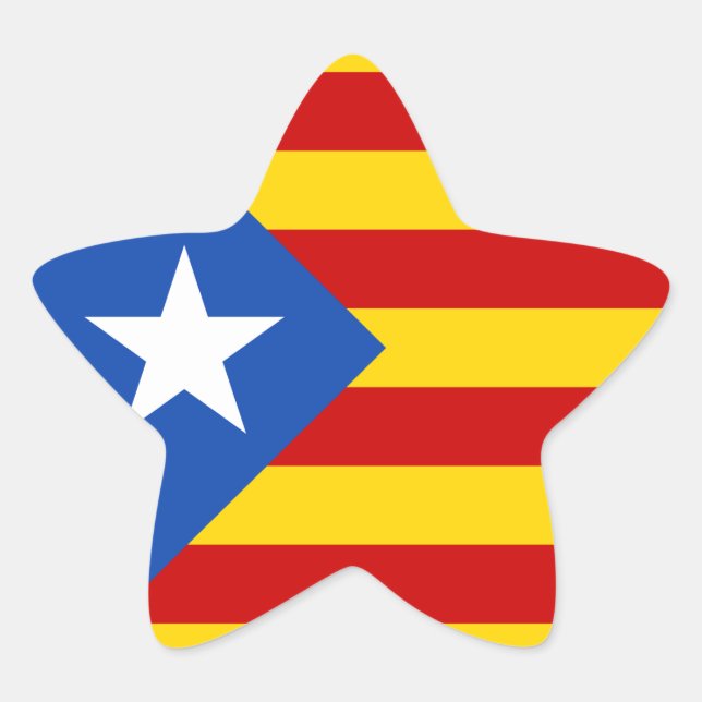 Adesito Estrela Bandeira de Independência Catalã "L'Estelada Blava (Frente)