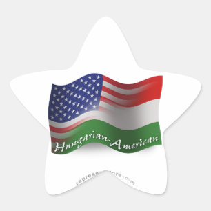 Adesito Estrela Bandeira de ondulação Húngaro-Americana